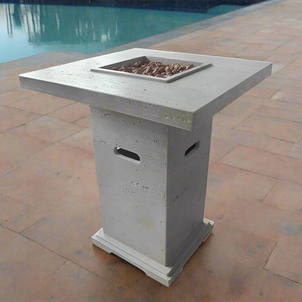 Elementi Montreal 34” Bar Height Concrete Fire Table