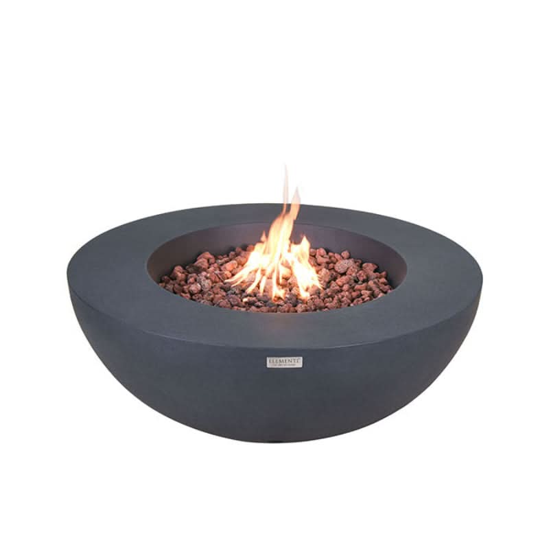 Elementi Lunar Bowl Glass Fiber Reinforced Concrete Outdoor Fire Table