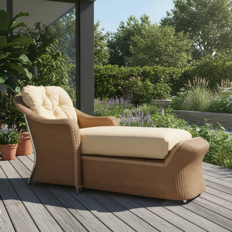 Lloyd Flanders Reflections Wicker Outdoor Day Chaise Lounge