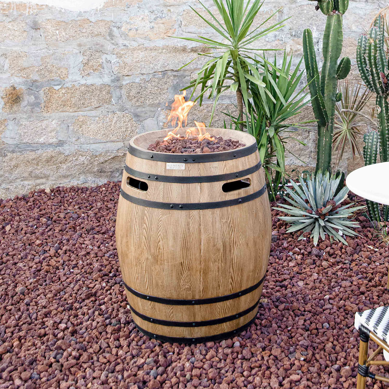 Elementi Napa Barrel Fire Pit - Redwood