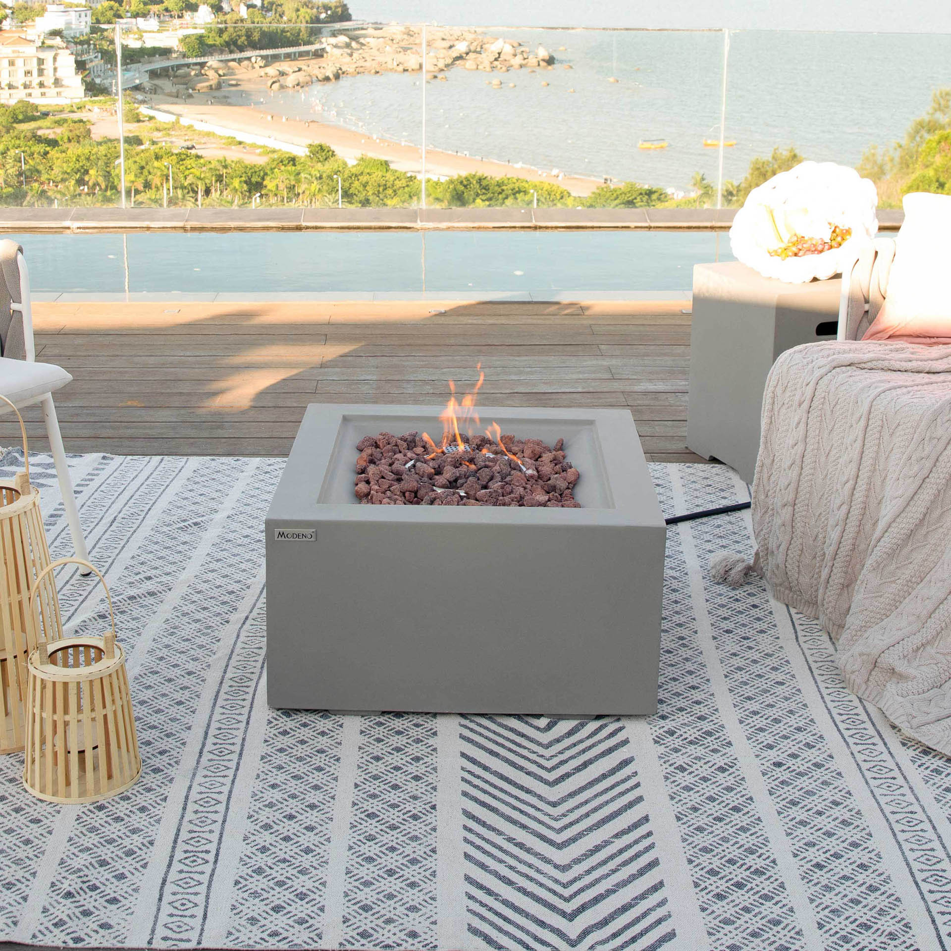Elementi Modeno Ridgefield GFRC Outdoor Fire Pit