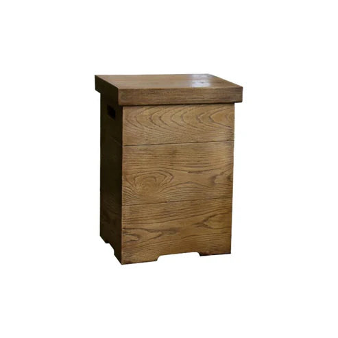 Elementi Naples Fire Table Redwood GFRC Outdoor Tank Cover