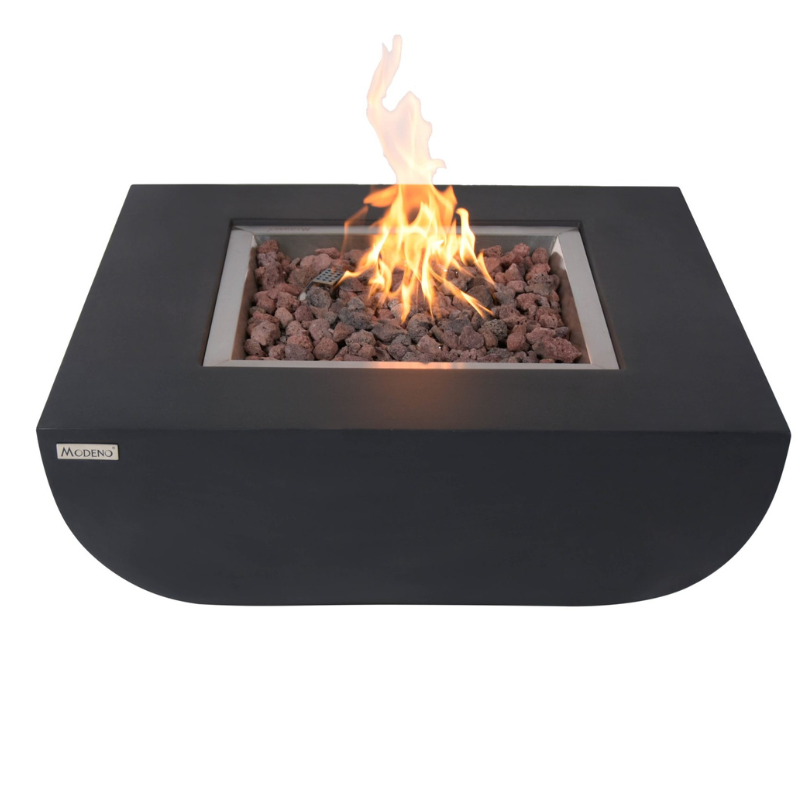 Elementi Modeno Aurora Glass Fiber Reinforced Concrete Outdoor Fire Table