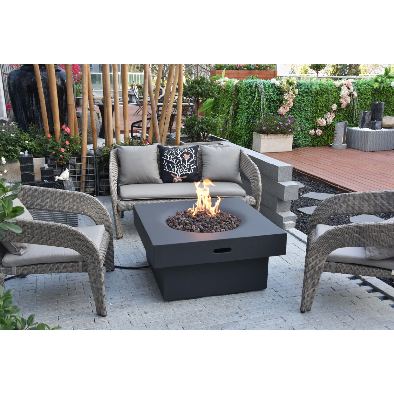 Elementi Modeno Branford Glass Fiber Reinforced Concrete Outdoor Fire Table