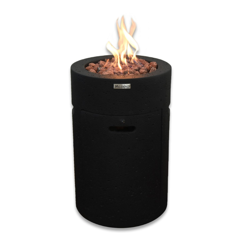 Elementi Modeno Lava Tube Glass Fiber Reinforced Concrete Outdoor Fire Pit