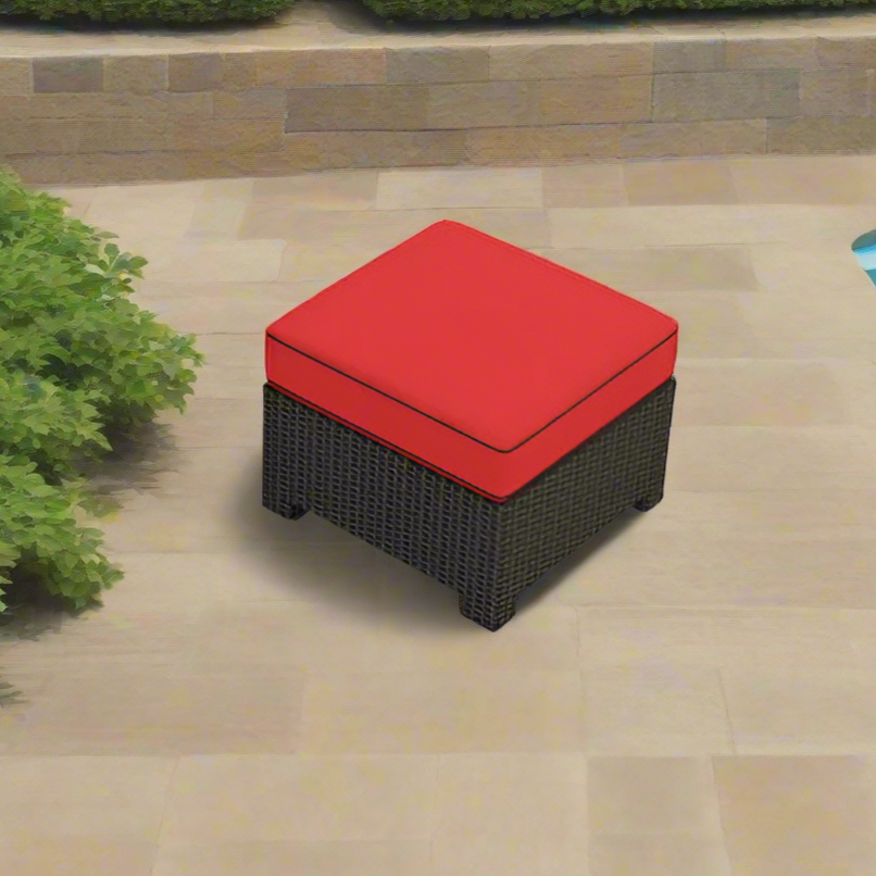 Forever Patio Barbados Wicker Square Ottoman