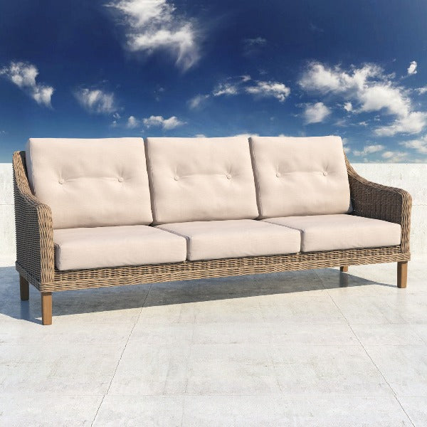 Forever Patio Carlisle Woven Wicker Outdoor 3-Person Sofa