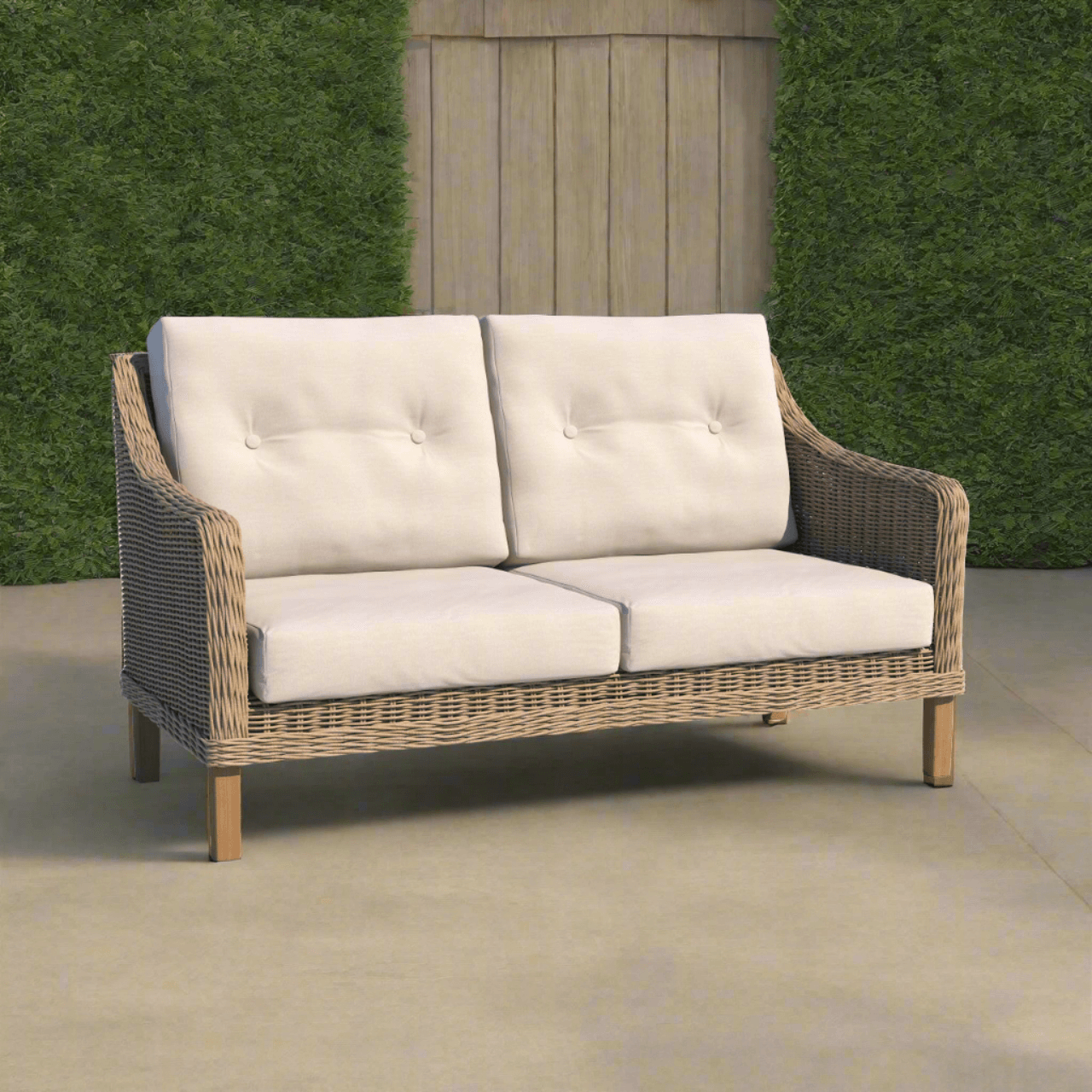 Forever Patio Carlisle Woven Wicker Outdoor Loveseat