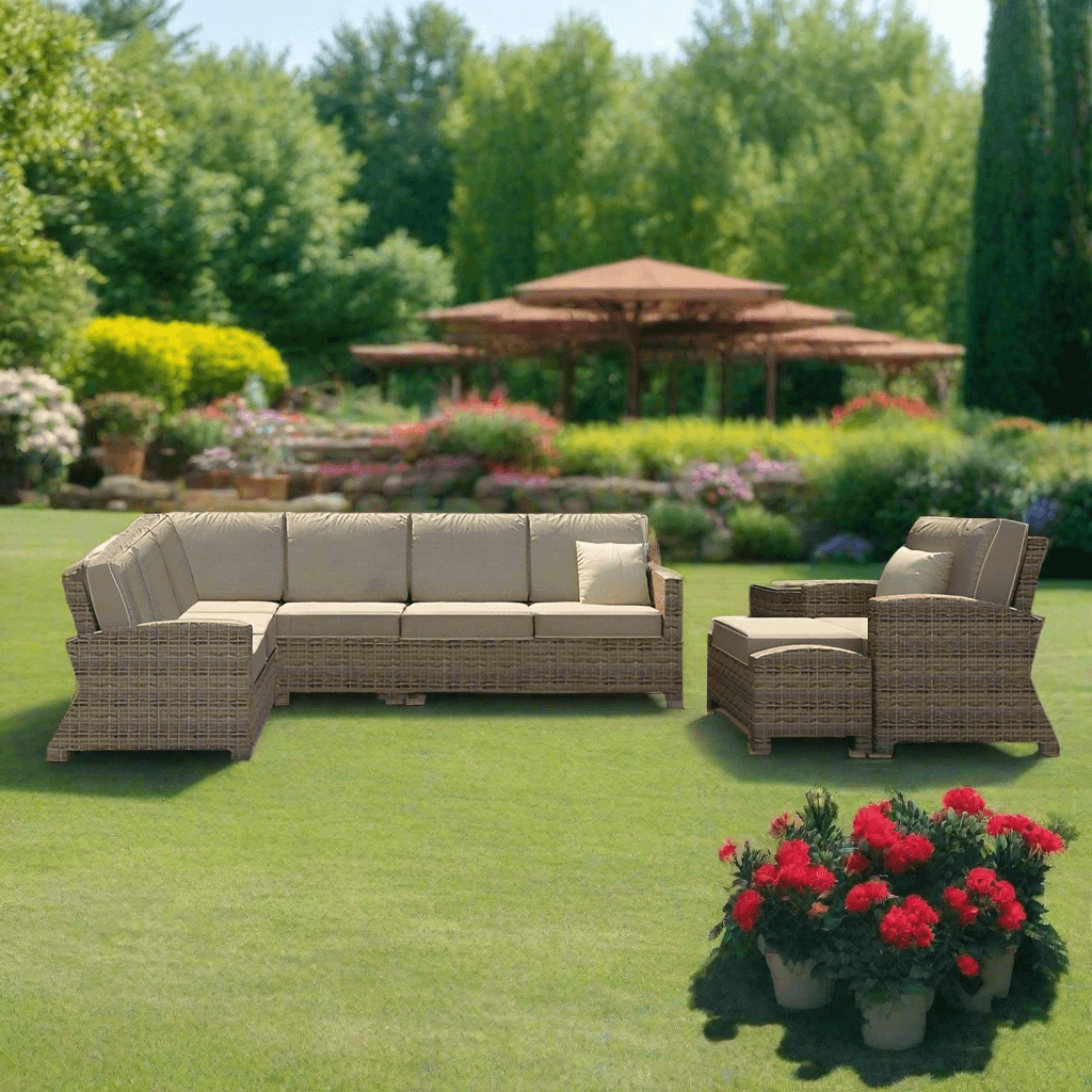 Forever Patio Cypress 7-Piece Wicker Sectional Set