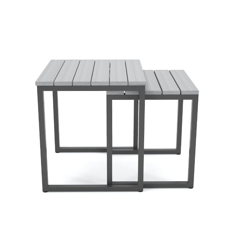 Forever Patio Hanover Aluminum Outdoor Nesting Tables (Set of 2 Tables)
