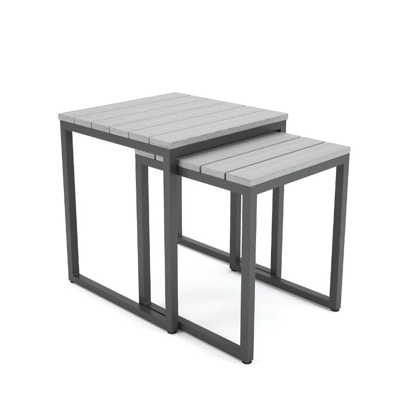 Forever Patio Hanover Aluminum Outdoor Nesting Tables (Set of 2 Tables)