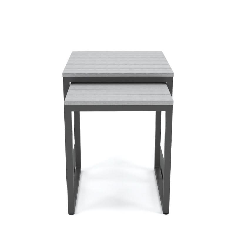 Forever Patio Hanover Aluminum Outdoor Nesting Tables (Set of 2 Tables)