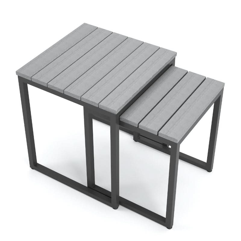 Forever Patio Hanover Aluminum Outdoor Nesting Tables (Set of 2 Tables)