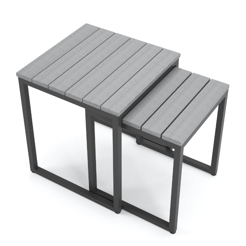 Forever Patio Hanover Aluminum Outdoor Nesting Tables (Set of 2 Tables)