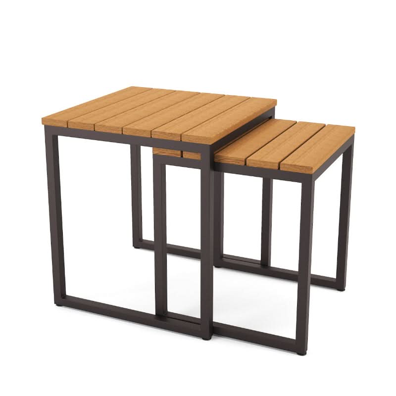 Forever Patio Hanover Aluminum Outdoor Nesting Tables (Set of 2 Tables)