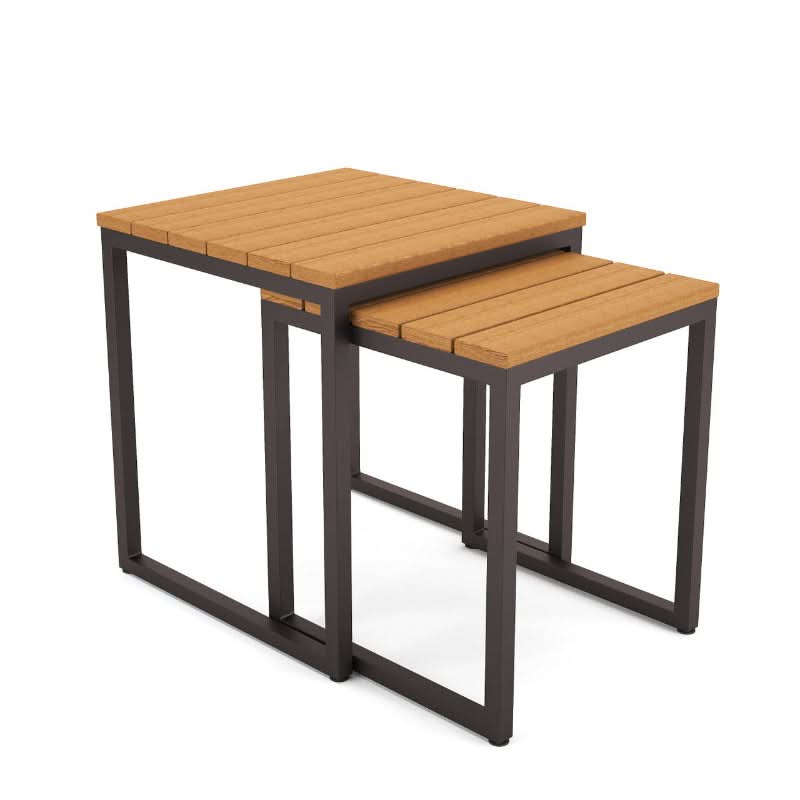 Forever Patio Hanover Aluminum Outdoor Nesting Tables (Set of 2 Tables)