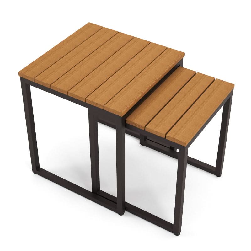 Forever Patio Hanover Aluminum Outdoor Nesting Tables (Set of 2 Tables)