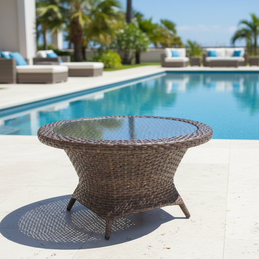 Forever Patio Horizon Wicker Outdoor Rotating Coffee Table