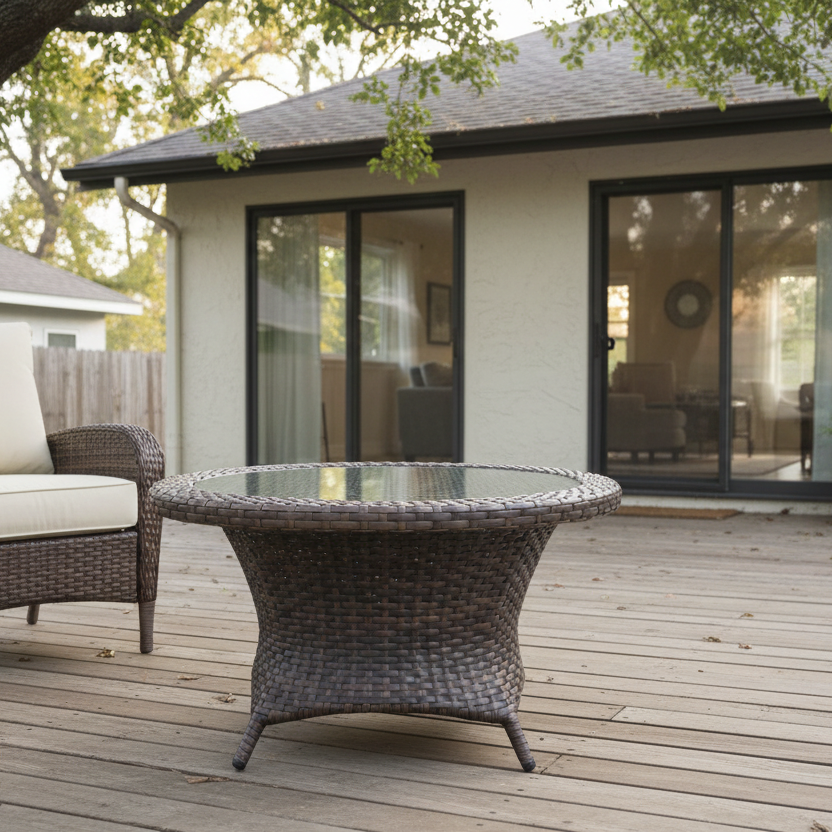 Forever Patio Horizon Wicker Outdoor Rotating Coffee Table