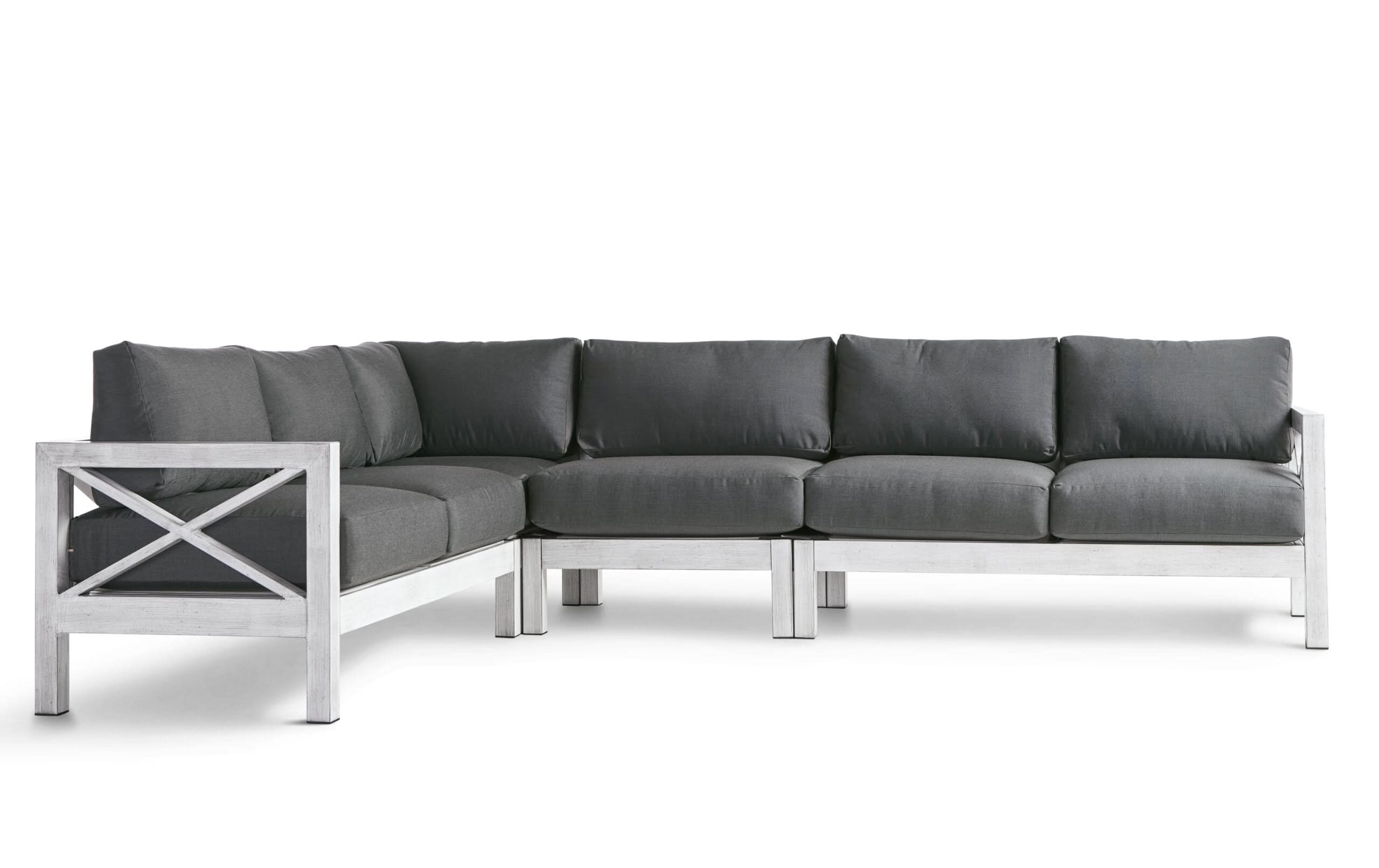 South Sea Rattan Farlowe Aluminum Outdoor 6-Person Sectional Set