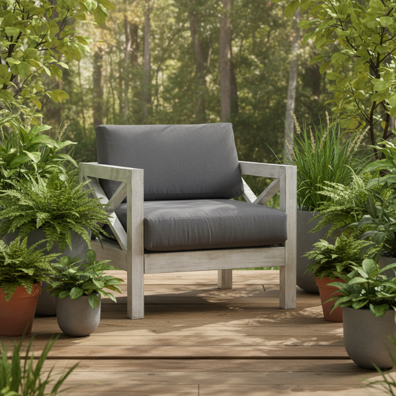 South Sea Rattan Farlowe Aluminum Outdoor Club Chair