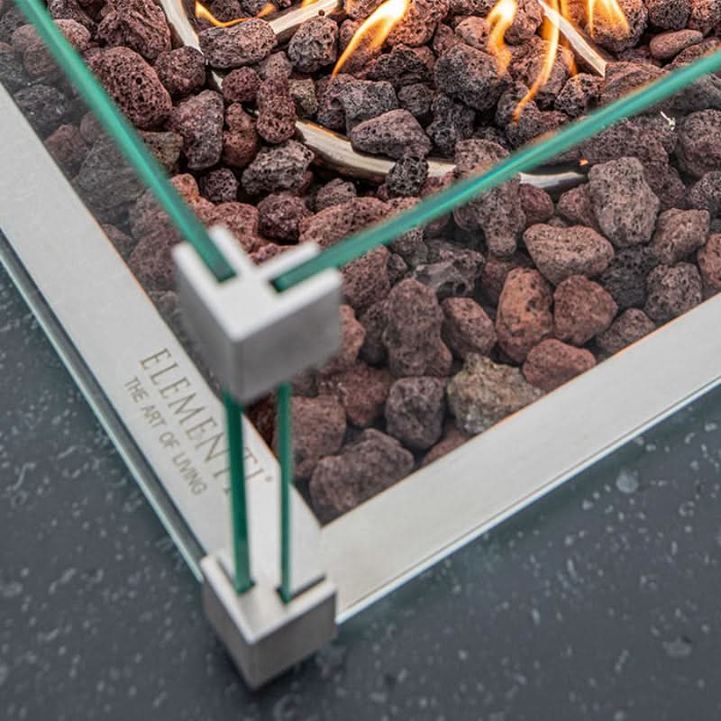Elementi Manhattan Glass Fiber Reinforced Concrete Outdoor Fire Pit Table