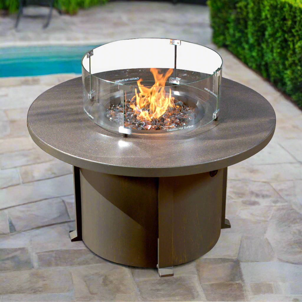 Forever Patio 42″ Cal Sil Round Fire Table by NorthCape International