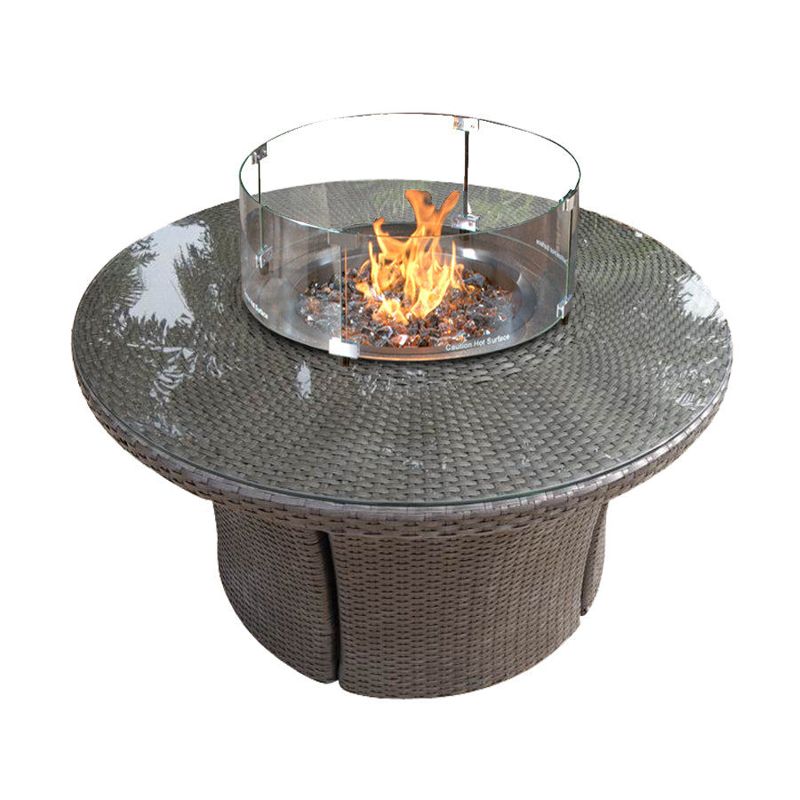 Forever Patio 42” Woven Round Fire Table by NorthCape International