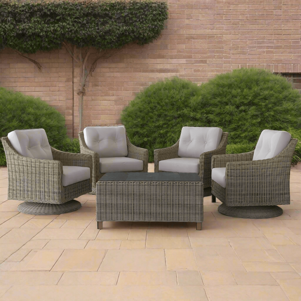 Forever Patio 5 Piece Carlisle Chat Set (Toss Pillows Sold Separately)