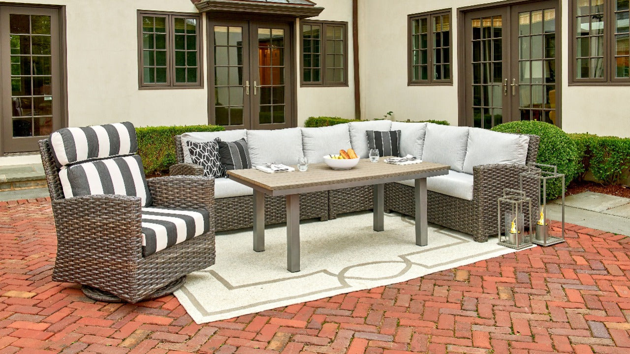 Forever Patio Brookside Wicker 6-Piece Sectional Set