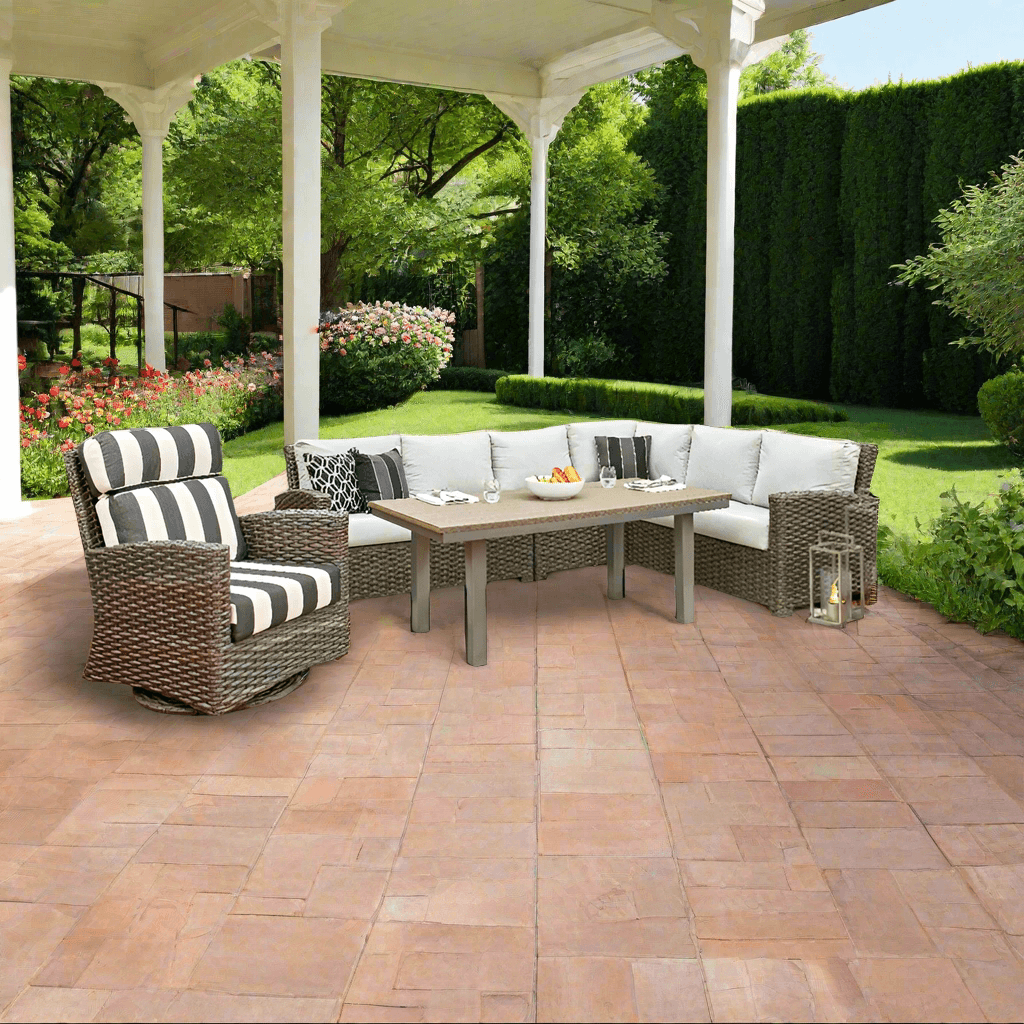 Forever Patio Brookside Wicker 6-Piece Sectional Set
