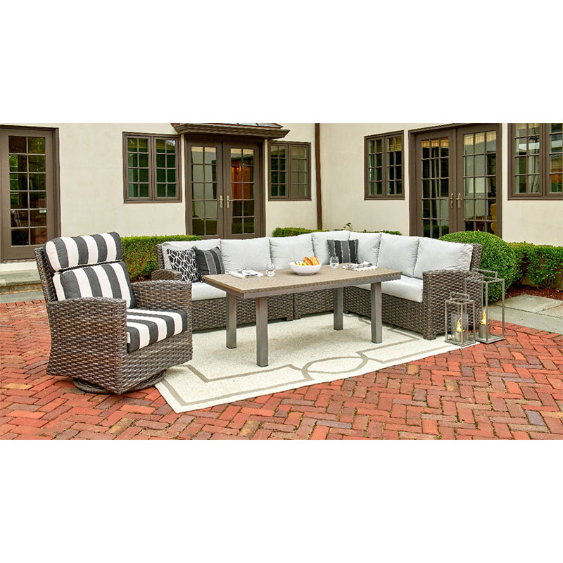 Forever Patio Brookside Wicker 6-Piece Sectional Set