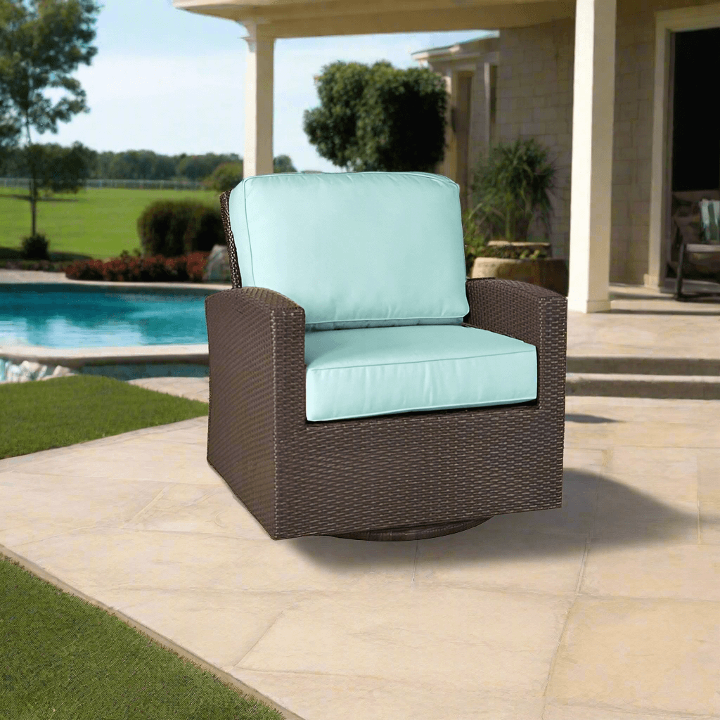 NorthCape International Lakeside Wicker Outdoor Swivel Glider Lounge Chair