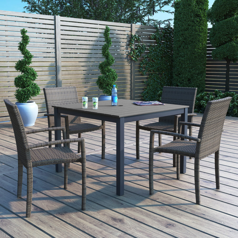 Forever Patio Chalfonte 41" Square Dining Table with Umbrella Hole by NorthCape International
