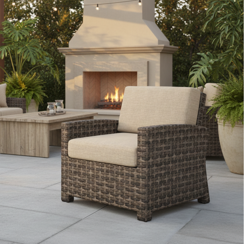 NorthCape International Lakeside Wicker Outdoor Club Chair