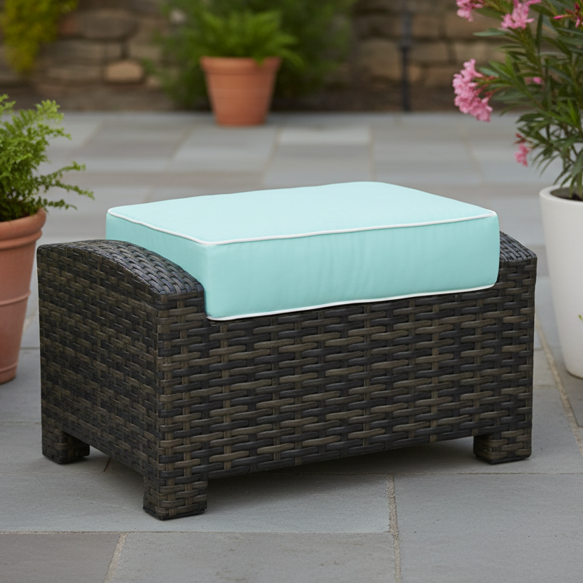 NorthCape International Lakeside Wicker Outdoor Rectangular Ottoman
