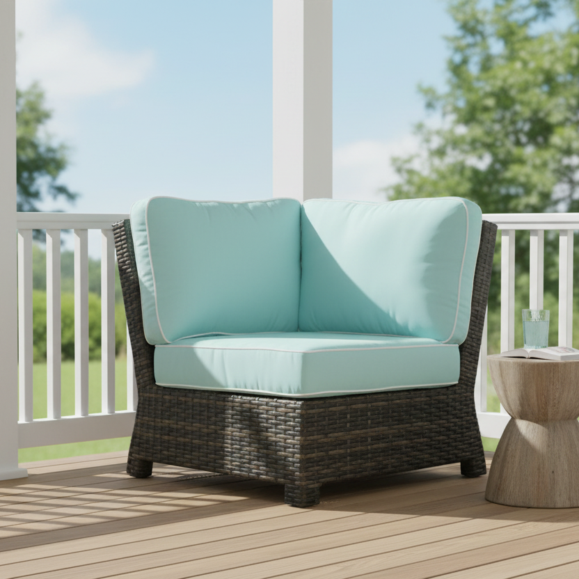 NorthCape International Lakeside Wicker Outdoor Sectional 90° Corner Chair