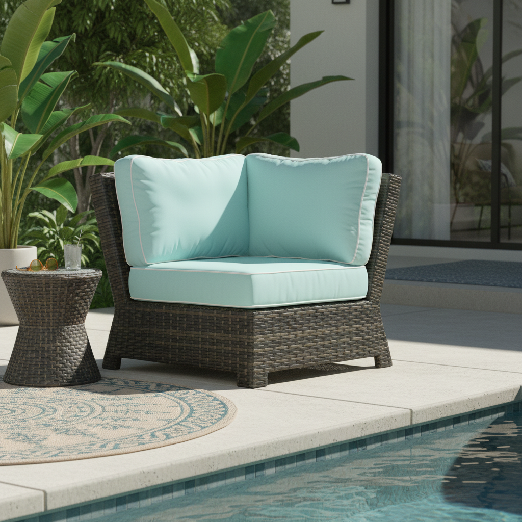 NorthCape International Lakeside Wicker Outdoor Sectional 90° Corner Chair