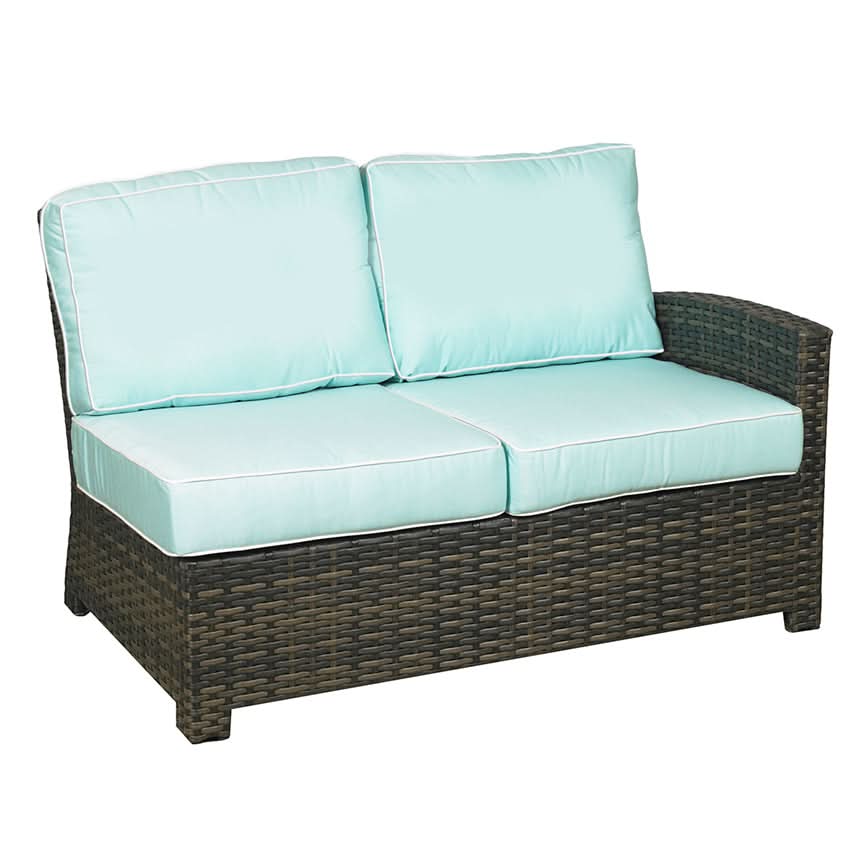 NorthCape International Lakeside Wicker Outdoor Right Arm Sectional Loveseat