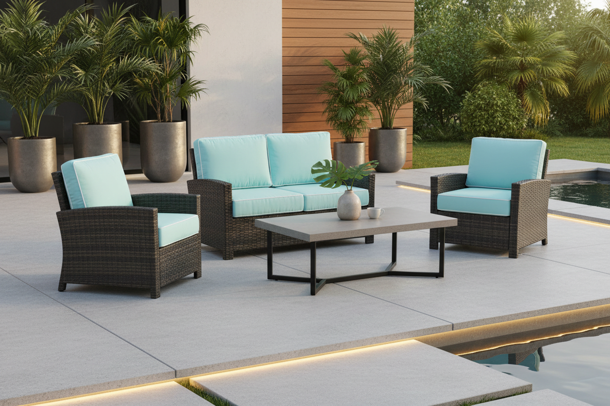 NorthCape International Lakeside Wicker Outdoor Right Arm Sectional Loveseat