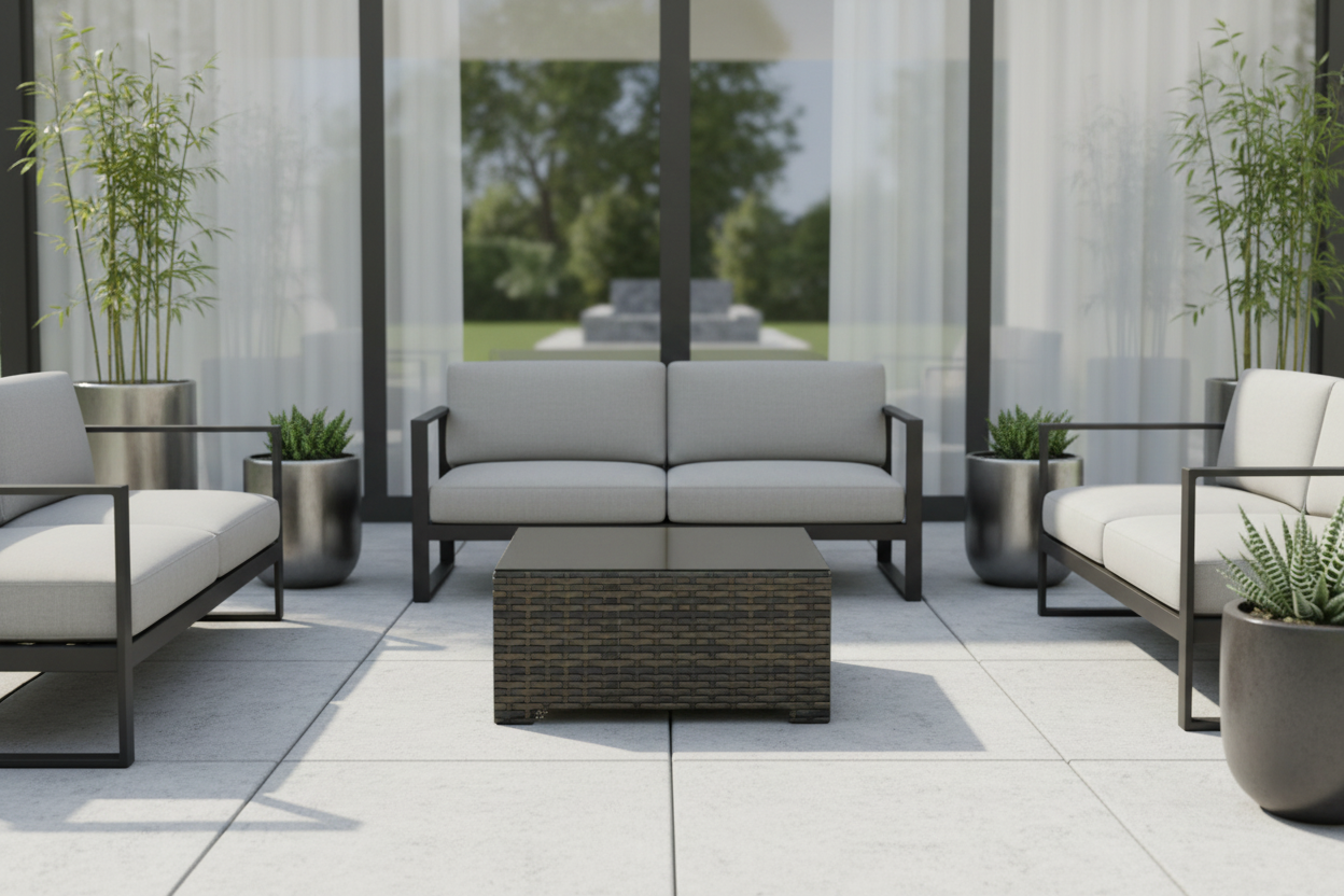 NorthCape International Lakeside Wicker Outdoor Square Coffee Table