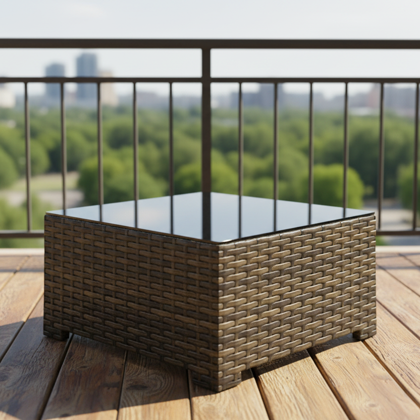 NorthCape International Lakeside Wicker Outdoor Square Coffee Table