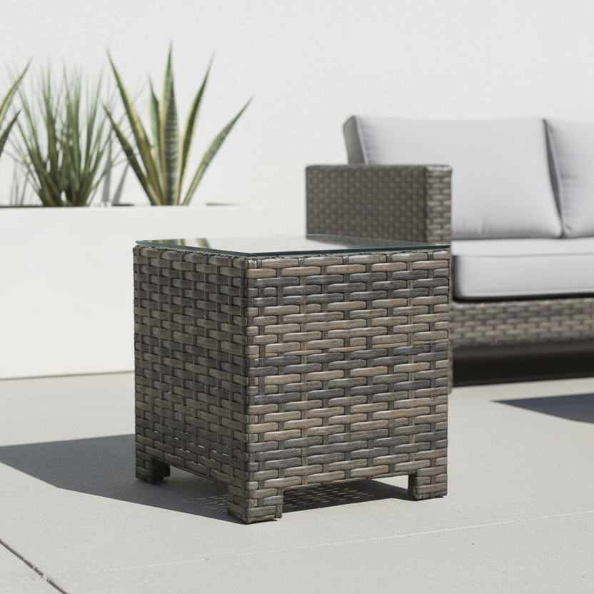 NorthCape International Lakeside Square Wicker Outdoor End Table