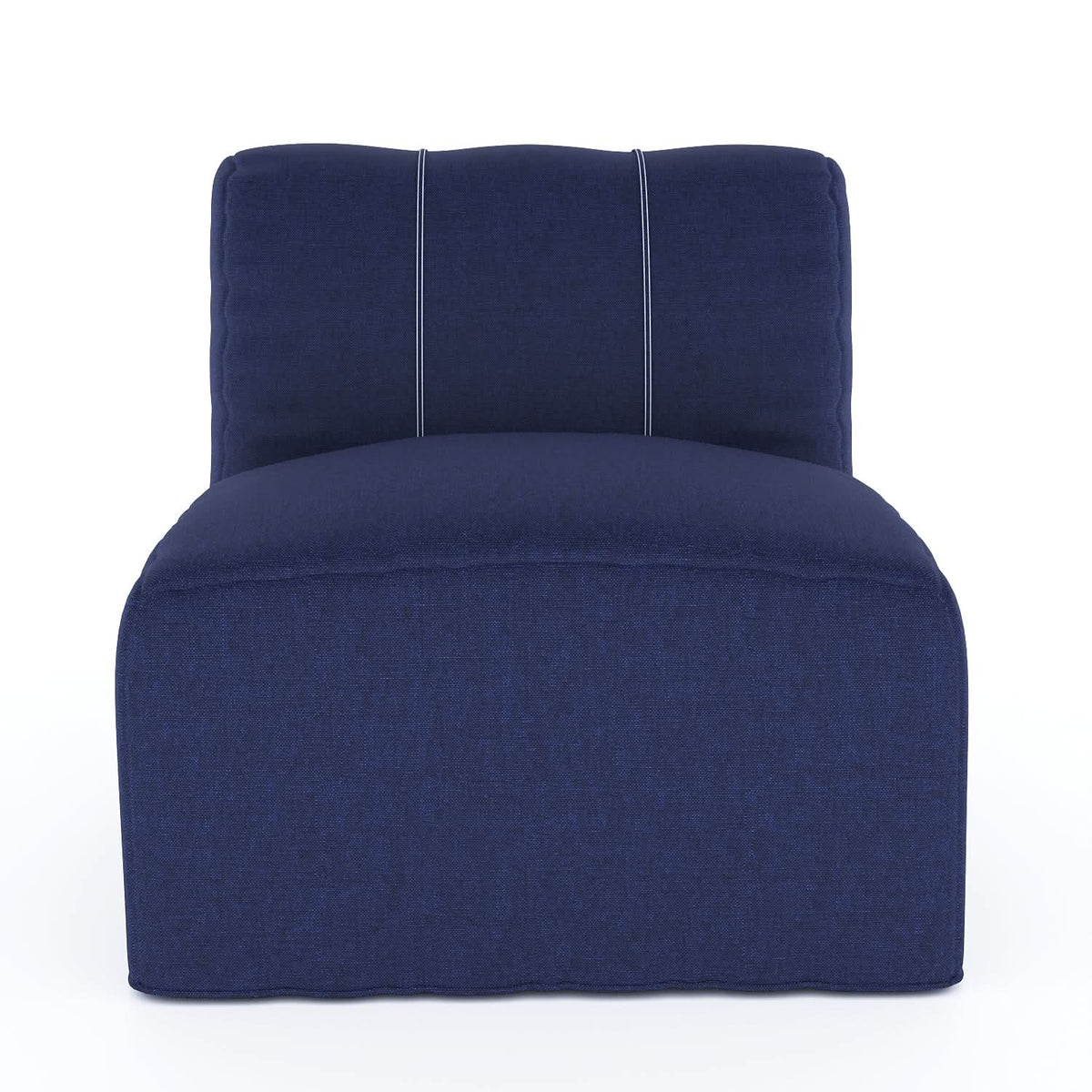 NorthCape International Tuscino Recycled Poly Lumber Outdoor Modular Armless Middle Chair
