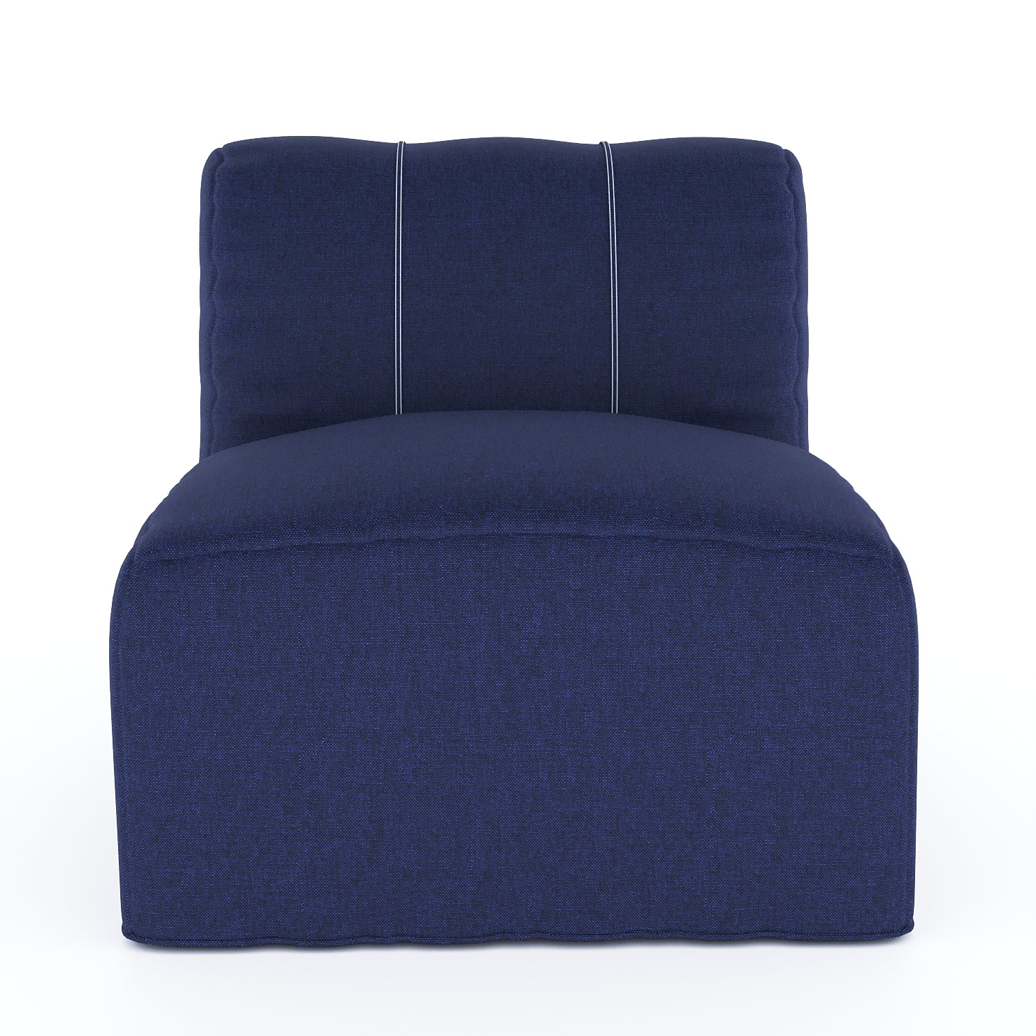 NorthCape International Tuscino Recycled Poly Lumber Outdoor Modular Armless Middle Chair