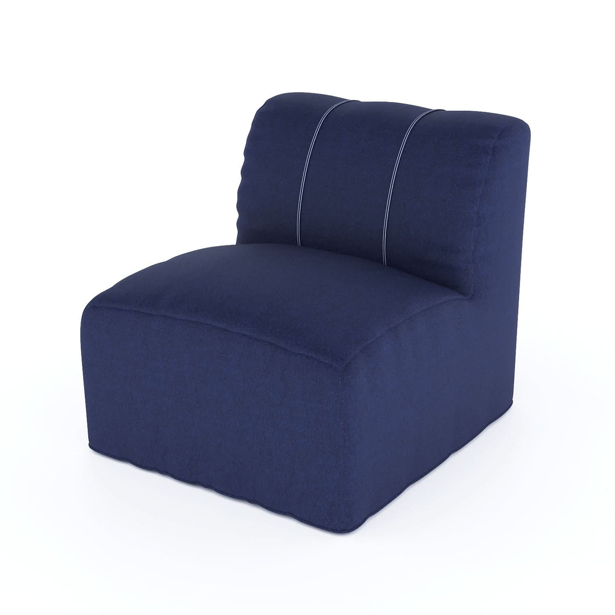 NorthCape International Tuscino Recycled Poly Lumber Outdoor Modular Armless Middle Chair