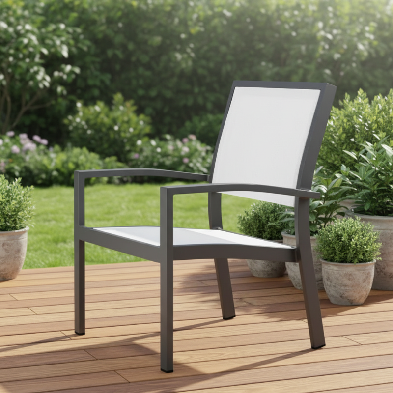 DecoScape Fusion Aluminum Sling Outdoor Club Chair