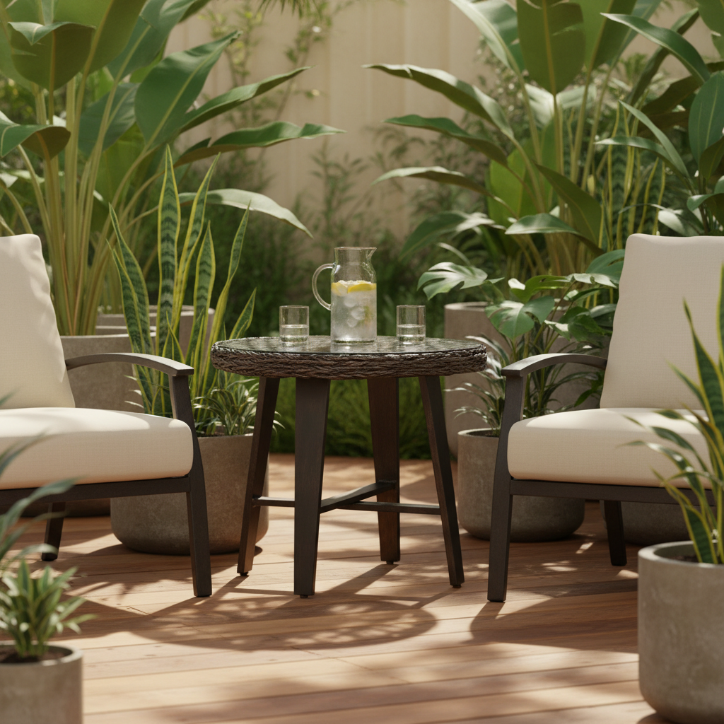South Sea Rattan Grand Isle Wicker Outdoor End Table