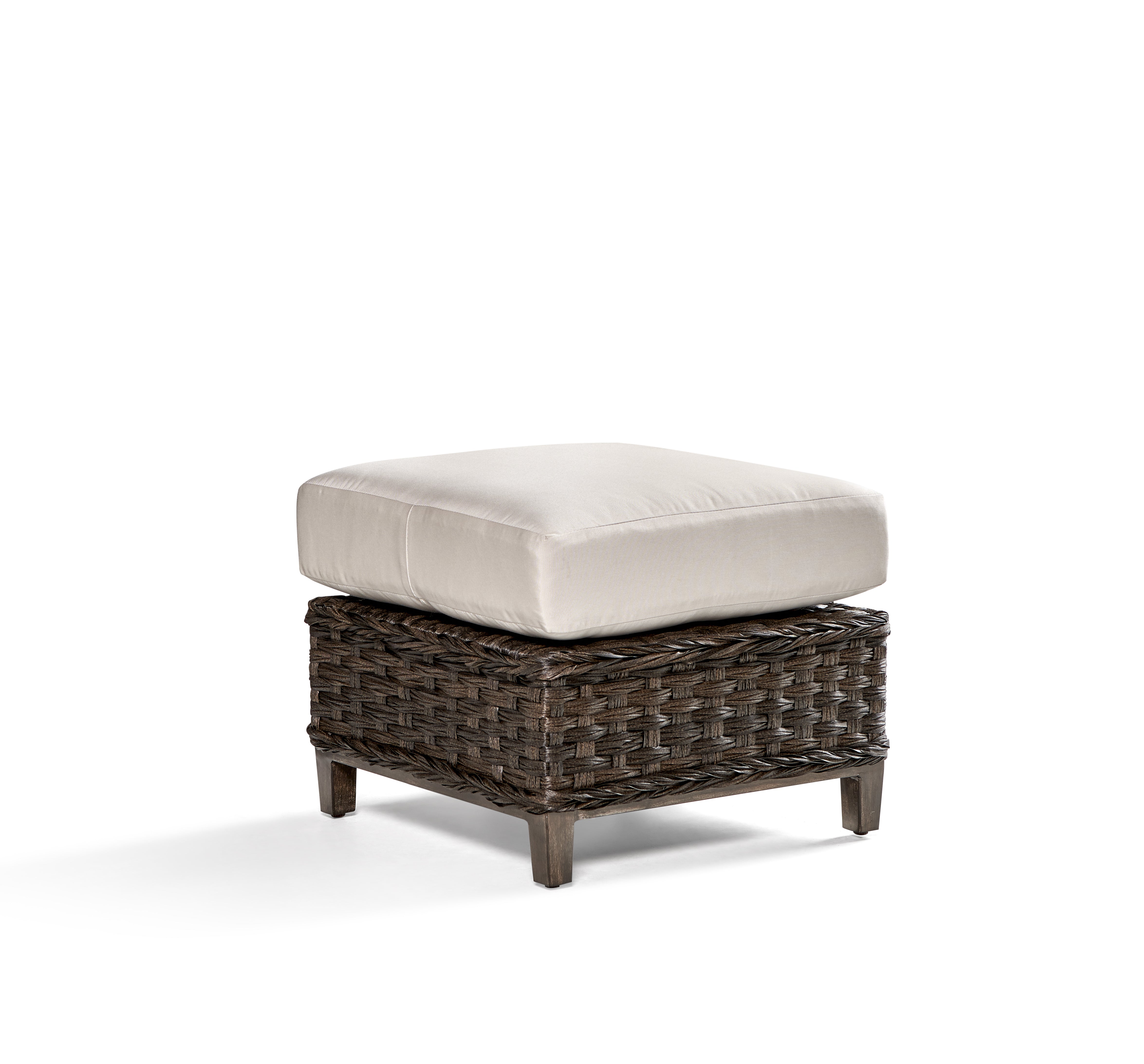 South Sea Rattan Grand Isle Resin Wicker Outdoor Ottoman