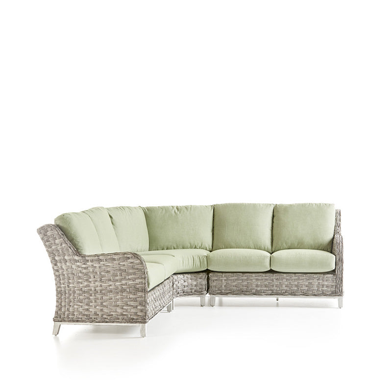 South Sea Rattan Grand Isle Resin Wicker 3 Piece Outdoor Sectional Sofa